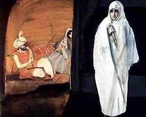 Али-Баба и сорок разбойников (сказка) Марджана убежала к себе в комнату, завернулась в вышитое покрывало и спрятала под ним острый кинжал.